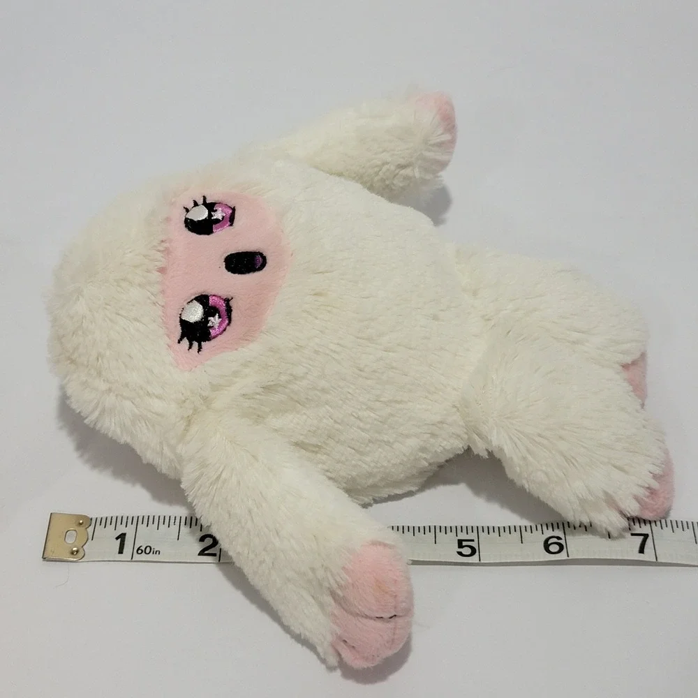 Russ Blizzard Yeti Plush White Pink Abominable Snowman Stuffed Animal 7in